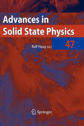 Cover image for Advances in Solid State Physics 47