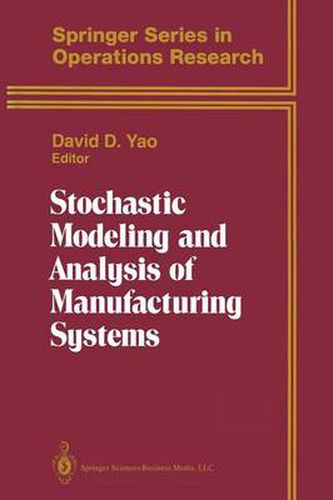 Cover image for Stochastic Modeling and Analysis of Manufacturing Systems