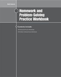 Cover image for Math Connects Homework and Problem-Solving Workbook, Course 3