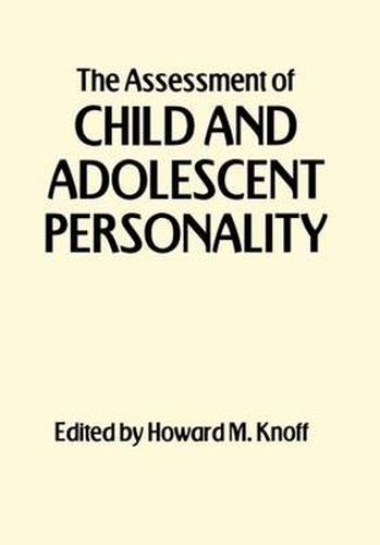 Cover image for The Assessment of Child and Adolescent Personality