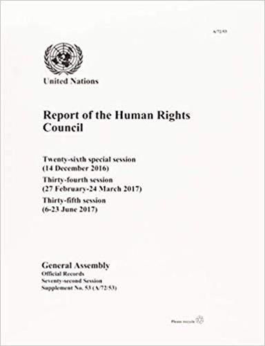 Report of the Human Rights Council: twenty-sixth special session (14 December 2016), thirty-fourth (27 February-24 March 2017) and thirty-fifth sessions (6-23 June 2017)