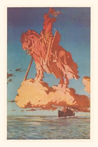 Cover image for Vintage Journal Phantom Horse and Rider Above Ship