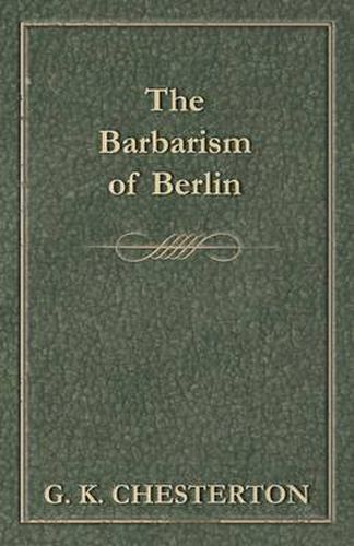 Cover image for The Barbarism of Berlin