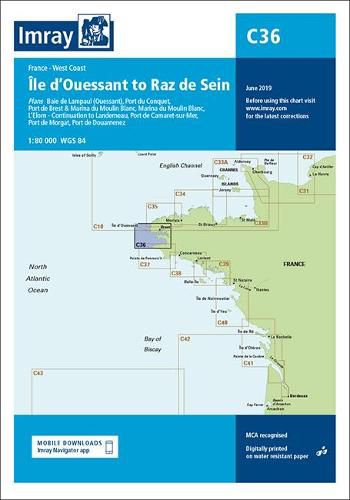 Cover image for Imray Chart C36: Ile d'Ouessant to Raz de Seine