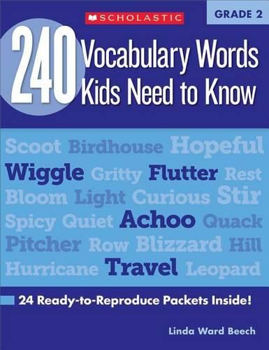 Cover image for 240 Vocabulary Words Kids Need to Know: Grade 2: 24 Ready-To-Reproduce Packets Inside!