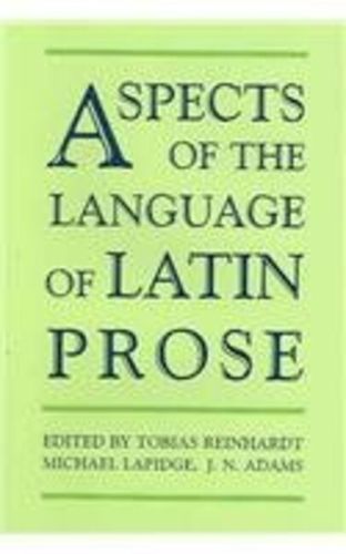 Cover image for Aspects of the Language of Latin Prose