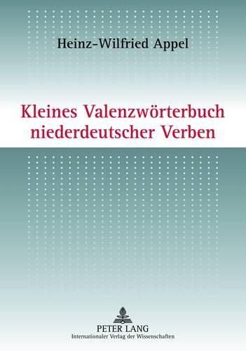 Cover image for Kleines Valenzwoerterbuch Niederdeutscher Verben