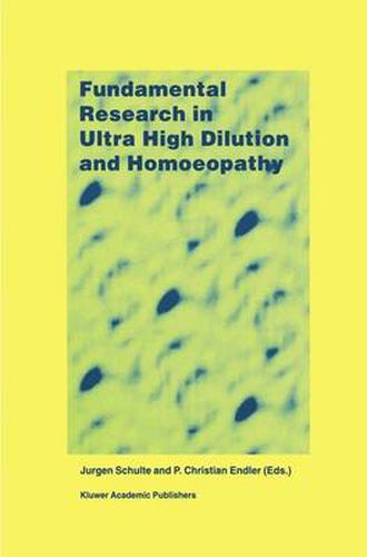 Cover image for Fundamental Research in Ultra High Dilution and Homoeopathy