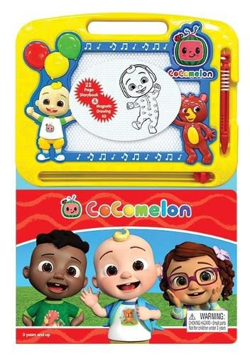 Cover image for Cocomelon: Activity Book Learning, Writing, Sketching with Magnetic Drawing Doodle Pad for Kids