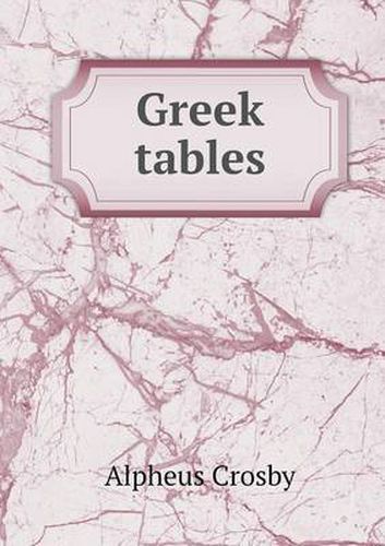 Cover image for Greek tables