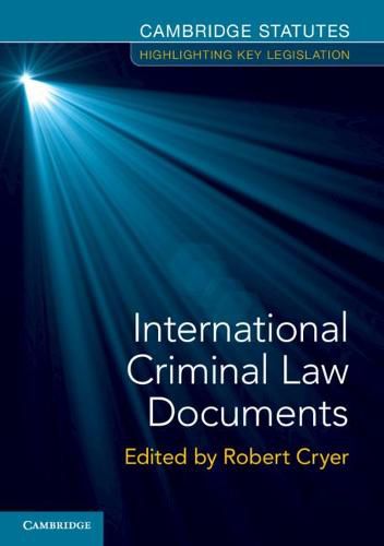 Cover image for International Criminal Law Documents