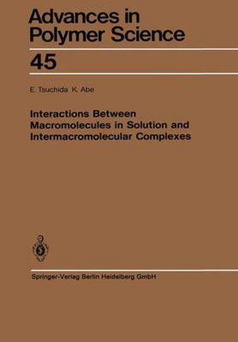 Cover image for Interactions Between Macromolecules in Solution and Intermacromolecular Complexes