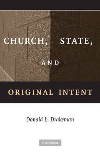 Cover image for Church, State, and Original Intent