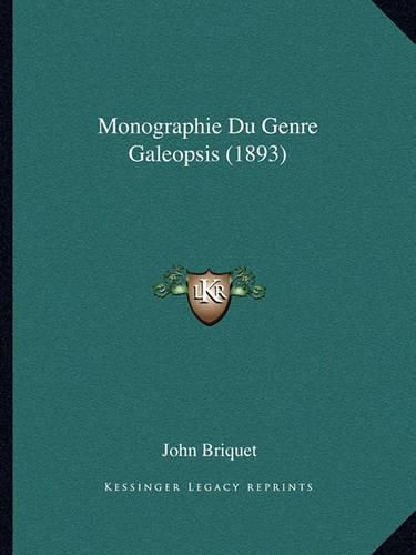 Monographie Du Genre Galeopsis (1893)