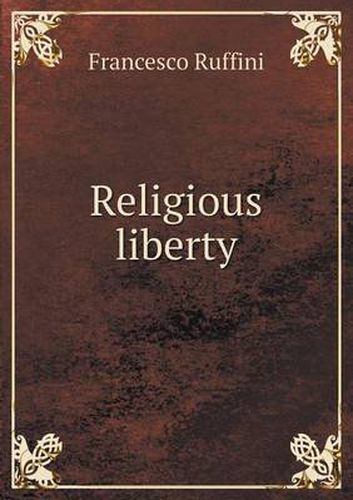 Cover image for Religious liberty