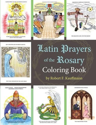 Cover image for Latin Prayers of the Rosary Coloring Book