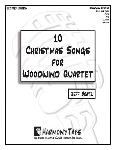 Cover image for 10 Christmas Songs for Woodwind Quartet