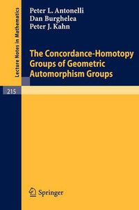 Cover image for The Concordance-Homotopy Groups of Geometric Automorphism Groups