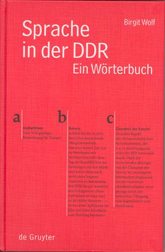 Cover image for Sprache in der DDR: Ein Woerterbuch