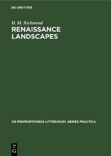 Cover image for Renaissance landscapes: English lyrics in a European tradition