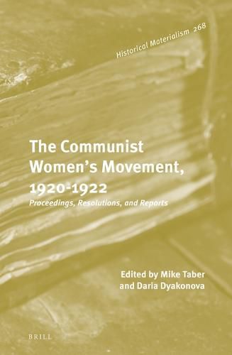 The Communist Women's Movement, 1920-1922