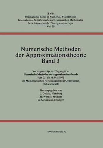 Cover image for Numerische Methoden der Approximationstheorie Band 3