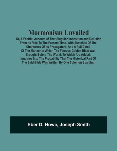 Cover image for Mormonism Unvailed