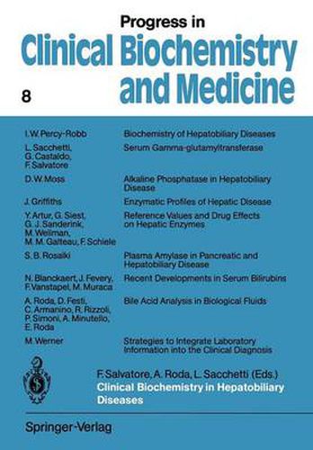 Cover image for Clinical Biochemistry in Hepatobiliary Diseases: Proceedings of the International Satellite Symposium, Bologna, Italy, 1988