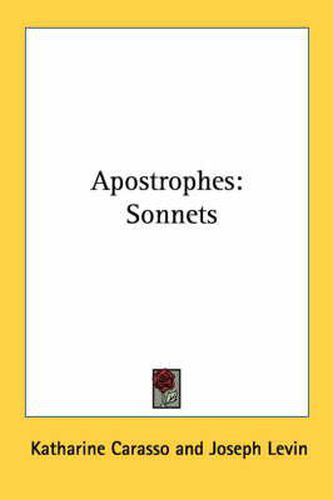 Cover image for Apostrophes: Sonnets