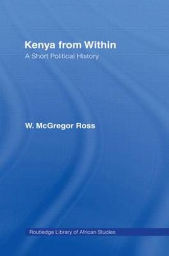 Cover image for Kenya from Within: A Short Political History