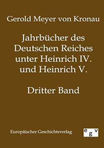 Cover image for Jahrbucher des Deutschen Reiches unter Heinrich IV. und Heinrich V.