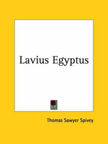 Cover image for Lavius Egyptus