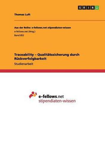 Cover image for Traceability - Qualitatssicherung Durch Ruckverfolgbarkeit