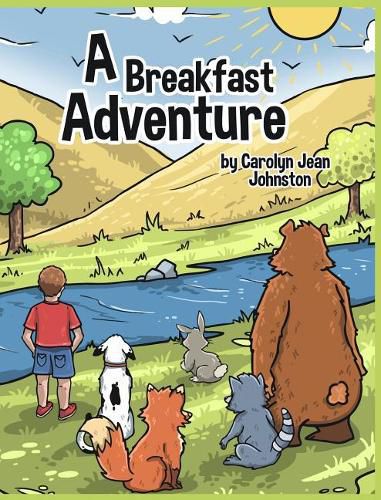 Cover image for A Breakfast Adventure: 1st Grade Level. A Breakfast Adventure is a picture book for children about a boy's adventure in a forest where he befriends several animals that take turns leading and tagging along.