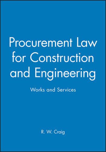 Cover image for Procurement Law for Construction and Engineering Works and Services