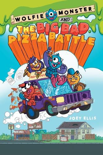 Cover image for Wolfie Monster and the Big Bad Pizza Battle: A Graphic Novel (Library Edition)