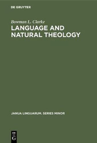 Cover image for Language and natural theology