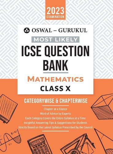 Cover image for Oswal - Gurukul Mathematics Most Likely Question Bank: ICSE Class 10 For 2023 Exam