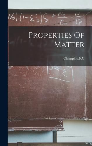 Cover image for Properties Of Matter