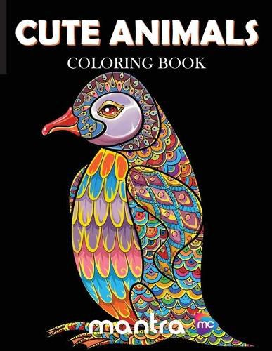 Cover image for Cute Animals Coloring Book: Coloring Book for Adults: Beautiful Designs for Stress Relief, Creativity, and Relaxation