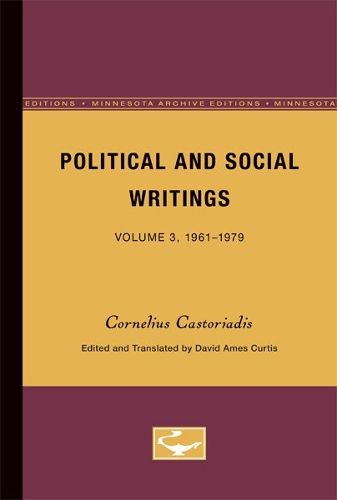 Cover image for Political and Social Writings: Volume 1, 1946-1955