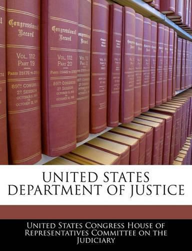 Cover image for United States Department of Justice