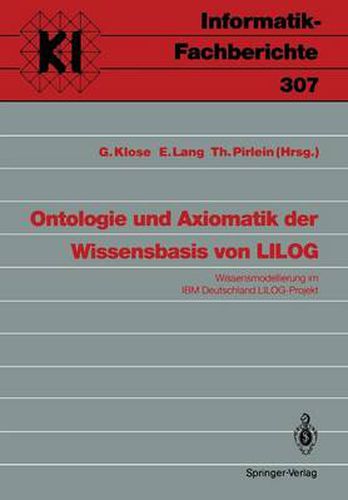 Ontologie Und Axiomatik Der Wissensbasis Von LILOG