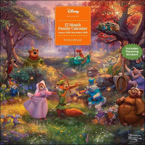 Cover image for Disney Dreams by Thomas Kinkade Studios 17-Month 2025-2026 Family Wall Calendar