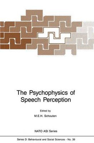 Cover image for The Psychophysics of Speech Perception