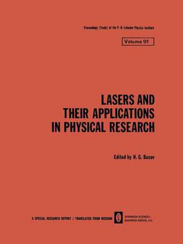 Cover image for Lasers and Their Applications in Physical Research