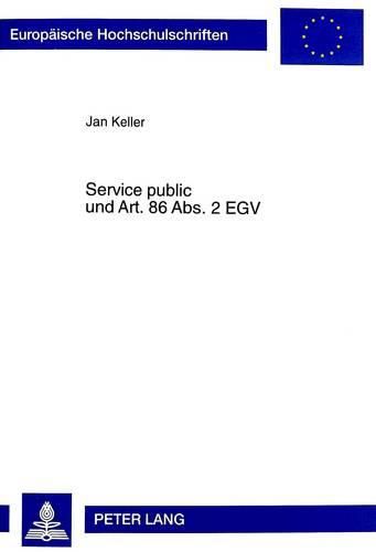 Cover image for Service Public Und Art. 86 ABS. 2 Egv