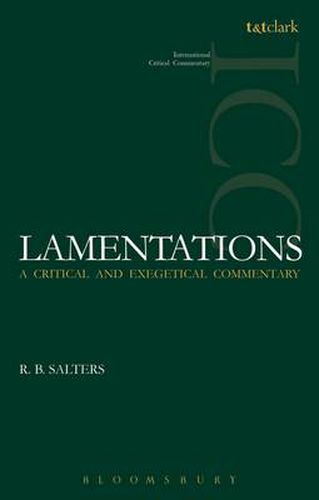 Cover image for Lamentations (ICC): A Critical and Exegetical Commentary