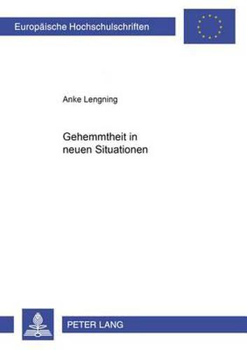 Cover image for Gehemmtheit in Neuen Situationen