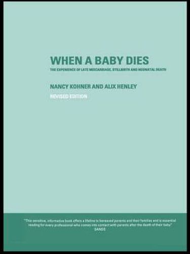 Cover image for When A Baby Dies: The Experience of Late Miscarriage, Stillbirth and Neonatal Death